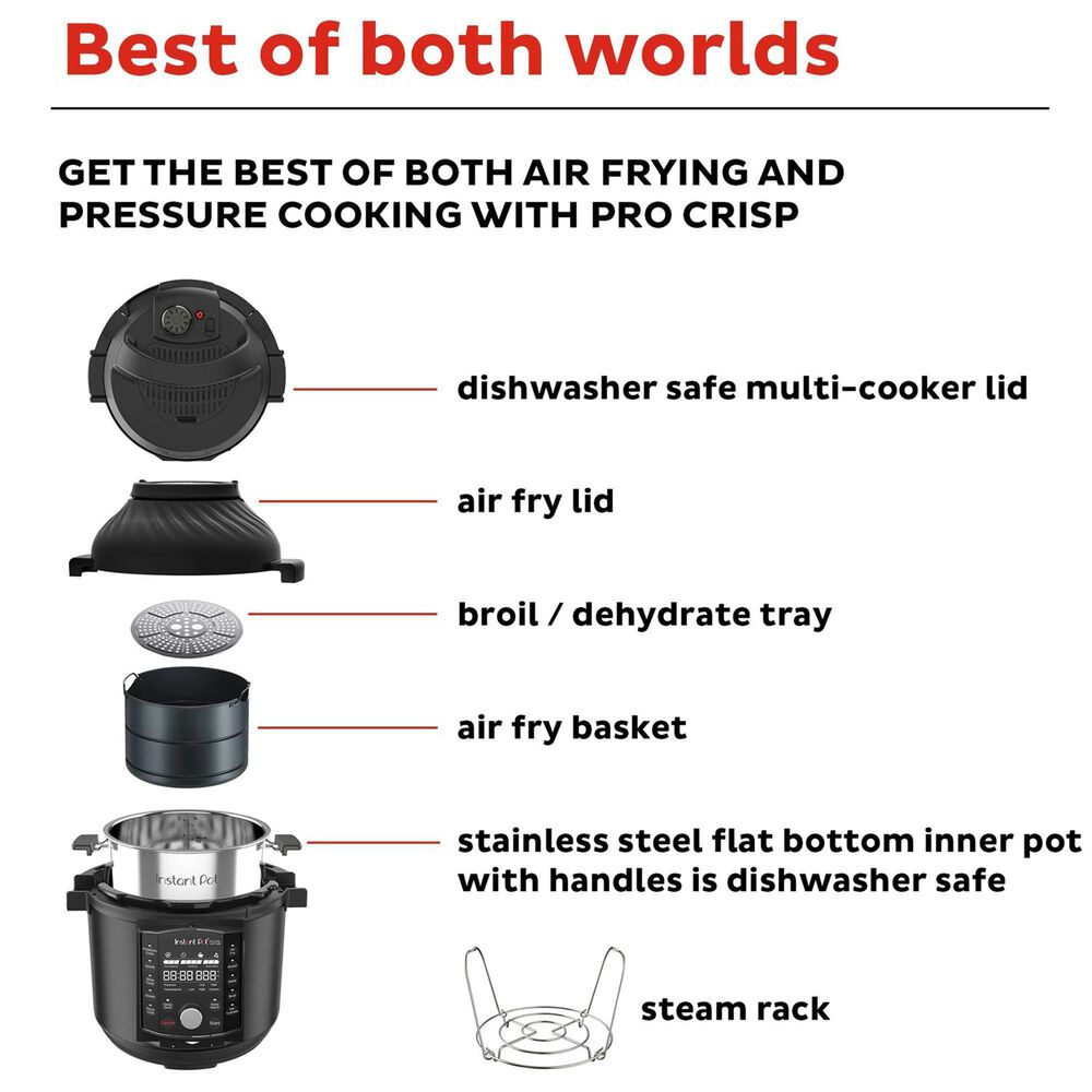 Instant Pot Pro Crisp Pressure Cooker & Air Fryer, 8-Qt