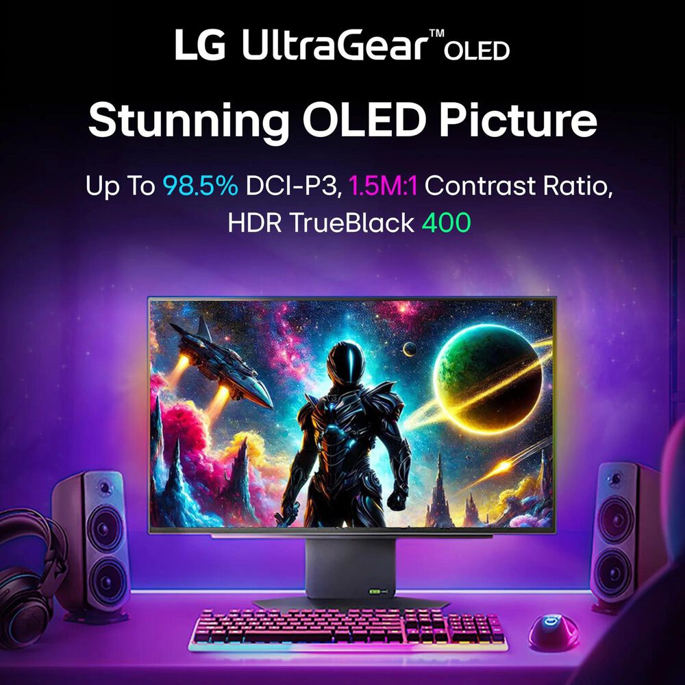 LG 27&#39;&#39; UltraGear OLED QHD Display Gaming Monitor in Black, , large