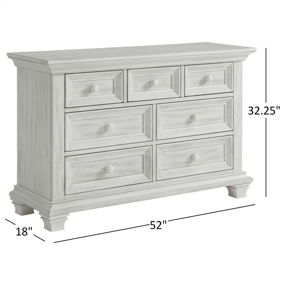 Oxford Baby Weston 2-Piece Crib and Dresser Nursery Set in Vintage White, , large