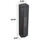Pelonis 22" Ceramic Tower Dual Flex Heater with Thermostat in Black, , large