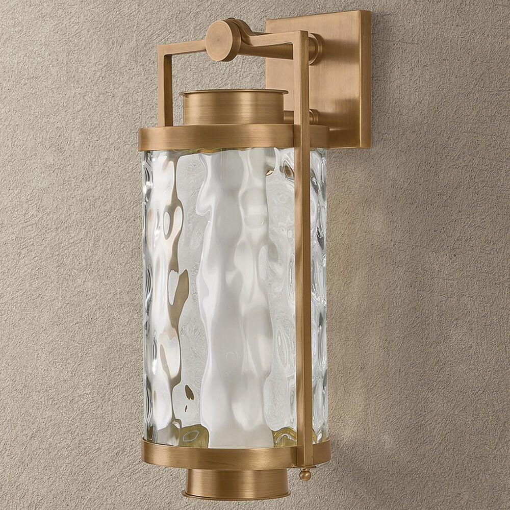 Troy Lighting Haddock 17" Outdoor Wall Sconce in Patina Brass, , large