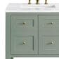 James Martin Vanities Breckenridge 30" Single Vanity, Whitewashed Oak w/3 CM Arctic Fall Solid Surface Top, , large