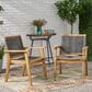 Hearth and Haven McGill Outdoor Dining Chair with Dark Grey Rope Seat in Brown (Set of 2), , large