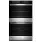 Whirlpool 2-Piece Kitchen Package with 10 Cu. Ft. Double Wall Oven and Electric Cooktop in Fingerprint Resistant Stainless Steel and Black, , large