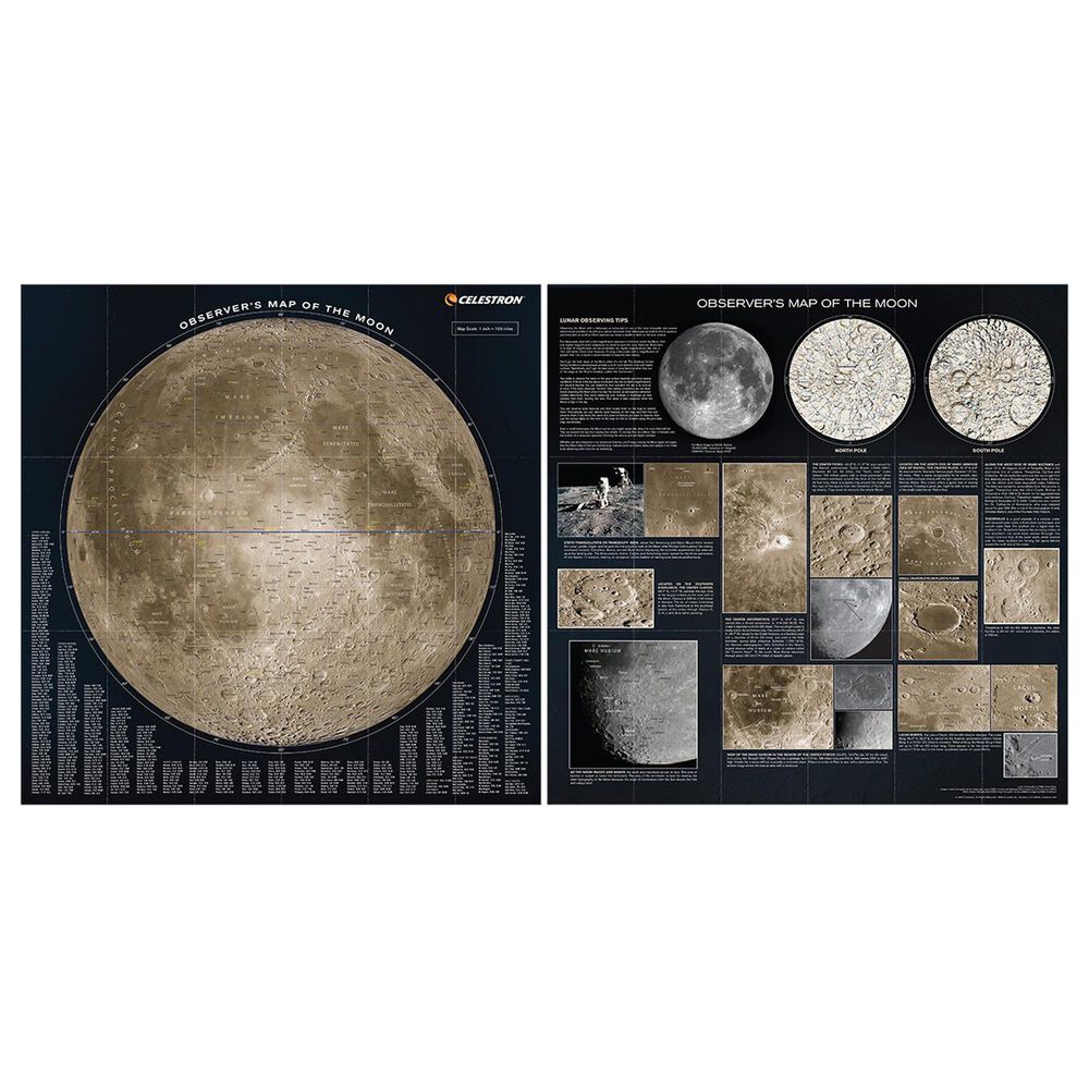 Celestron Deluxe Folding Moon Map, , large