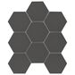 Emser Source Black 3" x 3" Hexagon on 9" x 10" Porcelain Mosaic Sheet, , large
