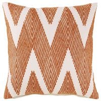 Signature Design by Ashley Carlina 20in x 20in Throw Pillow in Orange and Ivory