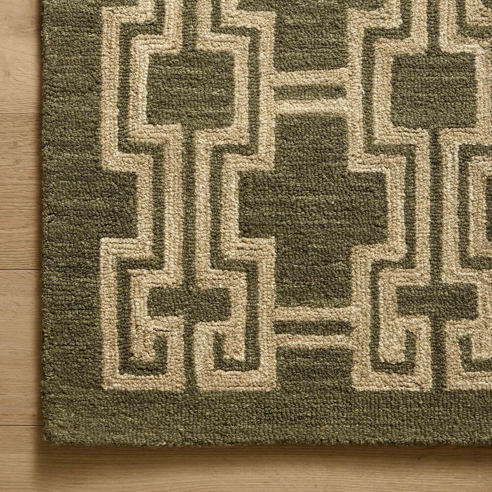 Jeremiah Brent x Loloi Barrow Moss and Beige 2&#39;6&quot; x 9&#39;9&quot; Runner, , large