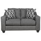J Cooper USA Galaxy Stationary Sofa and Loveseat Set in Cinder, , large