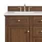 James Martin Vanities Lorelai 60" Double Vanity in Mid-Century Walnut with 3 cm White Zeus Quartz Top, , large