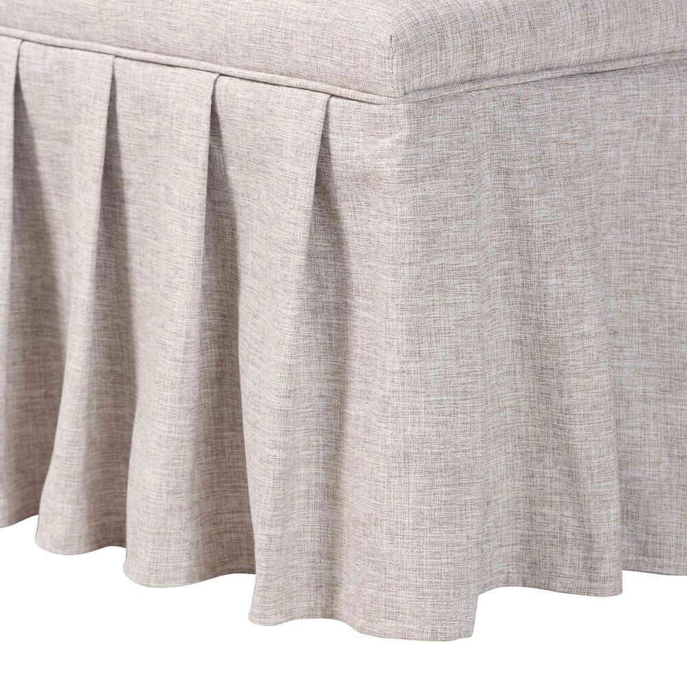 Baxton Studio Bryna 2-Piece Dining Nook Bench Set with Beige Cushion in Dark Brown, , large