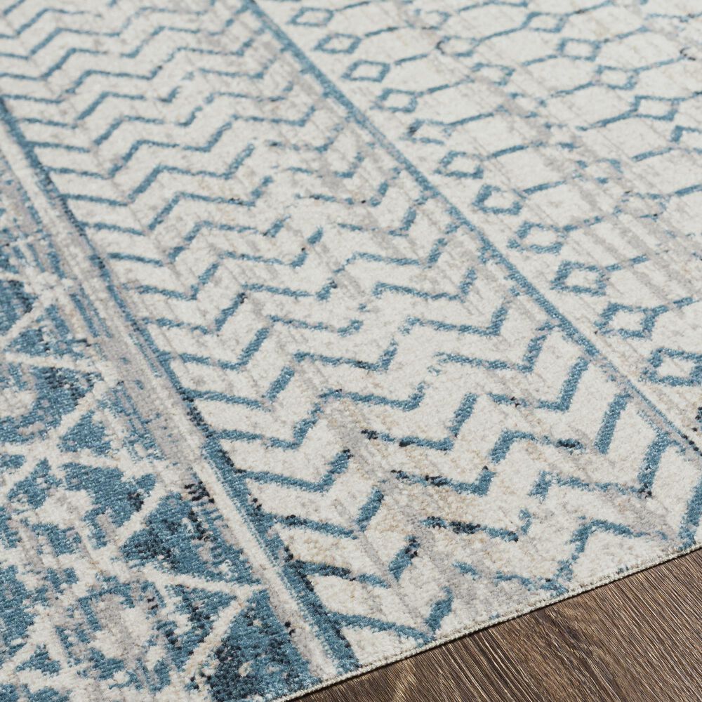 Surya Lavadora LVR-2334 2&#39;7&quot; x 7&#39;3&quot; Ink Blue, Black, Gray and Light Beige Runner, , large
