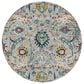 Amer Rugs Montana Transitional 7"6" Round Ivory and Orange Area Rug, , large