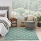Nourison Easy Care 6" x 9" Aqua and Teal Indoor/Outdoor Area Rug, , large