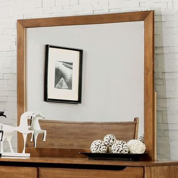 Furniture of America Lennart Rectangle Mirror in Oak, , large
