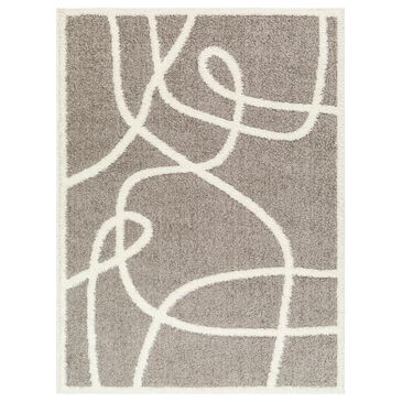 Surya Rodos Abstract 5"3" x 7" Charcoal, White, Sage Area Rug, , large