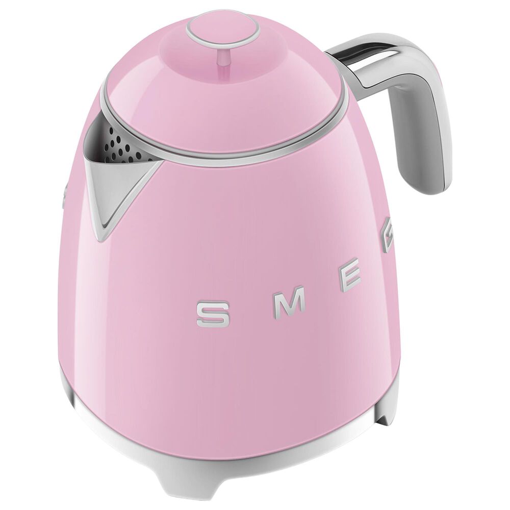 Smeg 3-Cup Stainless Steel Retro Style Mini Electric Kettle in Pink, , large
