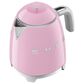 Smeg 3-Cup Stainless Steel Retro Style Mini Electric Kettle in Pink, , large