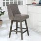 OSP Home Granville Swivel Counter Stool with Charcoal Upholstered in Grey, , large
