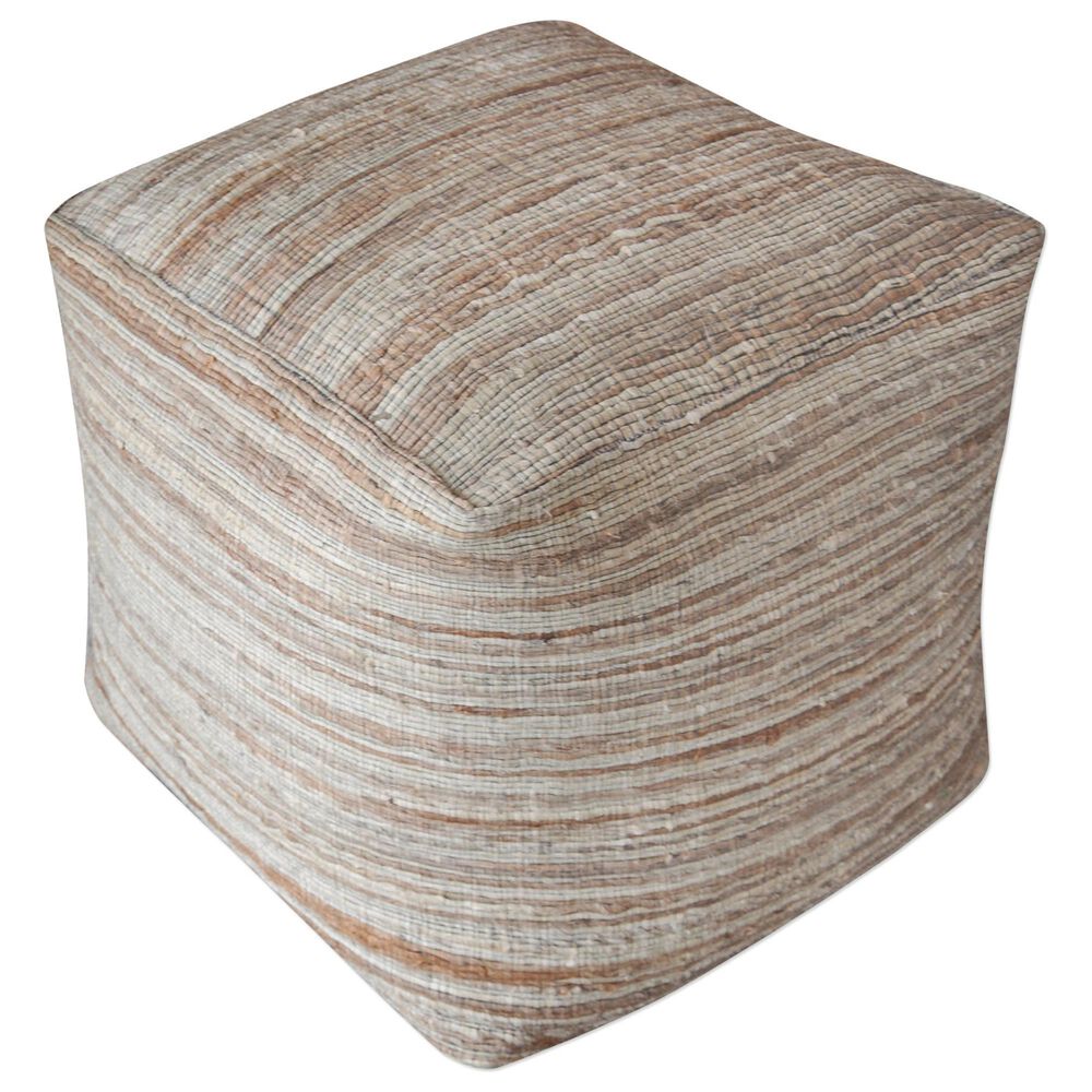 Uttermost Shiro Pouf in Butterscotch and Light Tan, , large
