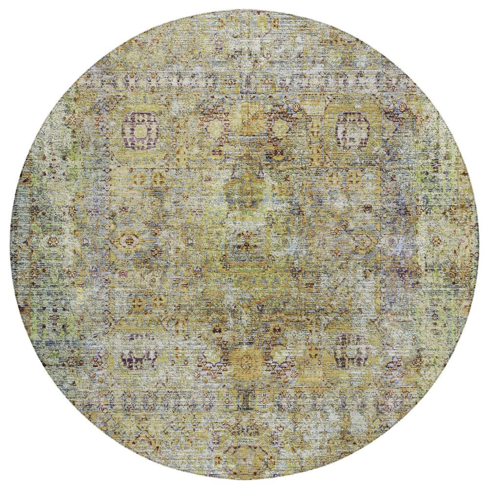 Dalyn Rug Company Karaj KJ1 8" Round Aloe Indoor/Outdoor Area Rug, , large
