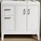 Kohler Seer 36" Single Bathroom Vanity in White with 3 cm Pure White Quartz Top and Rectangular Sink, , large