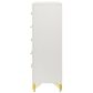 Pacific Landing Lucia 5-Drawer Chest in White and Gold, , large