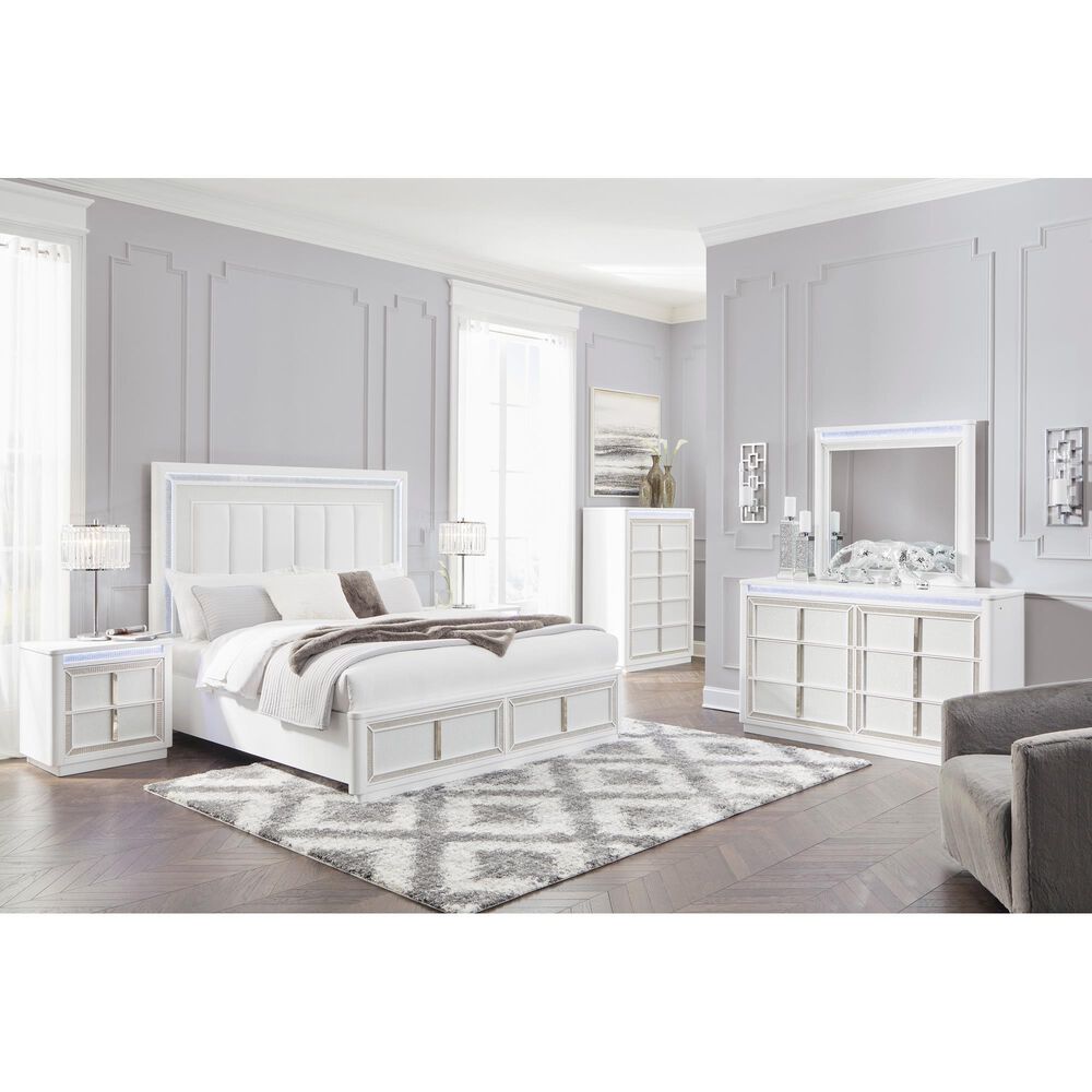 Ashley Chalanna King Upholstered Storage Bed  in White, , large