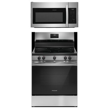 Frigidaire 2-Piece Kitchen Package with 30" Electric Range and 1.8 Cu. Ft. Over-The-Range Microwave in Stainless Steel, , large