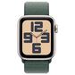 Apple Watch SE GPS + Cellular 40mm Starlight Aluminum Case with Lake Green Sport Loop, , large
