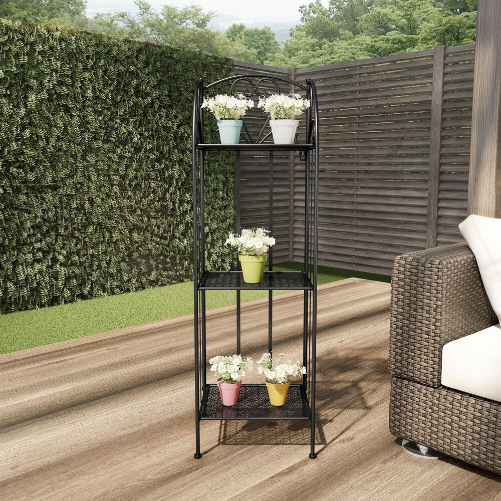 Timberlake 44&quot; 3-Tier Plant Stand in Black, , large