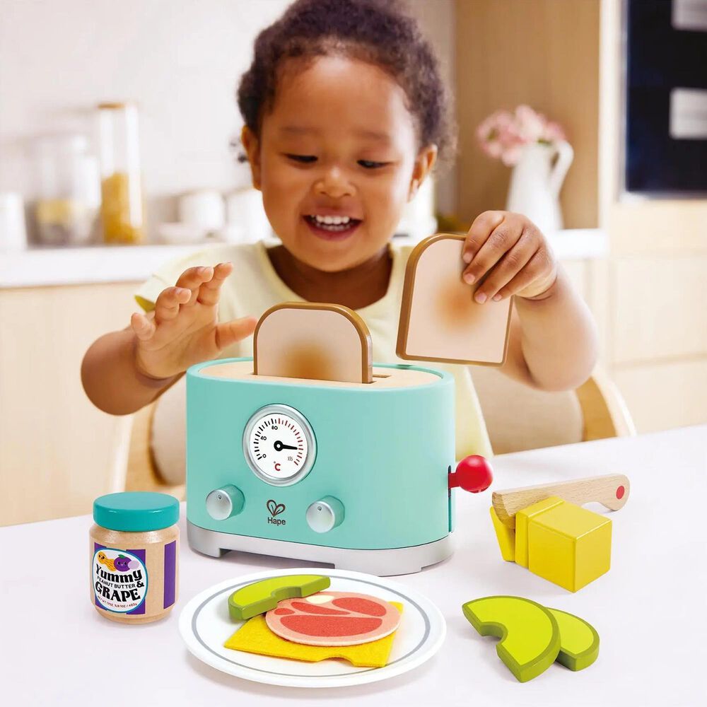 Hape Toys Ding and Pop-Up Toaster in Multicolor, , large