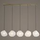 Uttermost Geodesic 5-Light Linear Pendant in Antique Brass and Black, , large