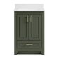 37B Lucerne 24" Single Bathroom Vanity Cabinet in Deep Olive Green with Marble Top and Backsplash, , large