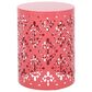 Hearth and Haven Outdoor End Table with Floral Pattern in Coral (Set of 2), , large