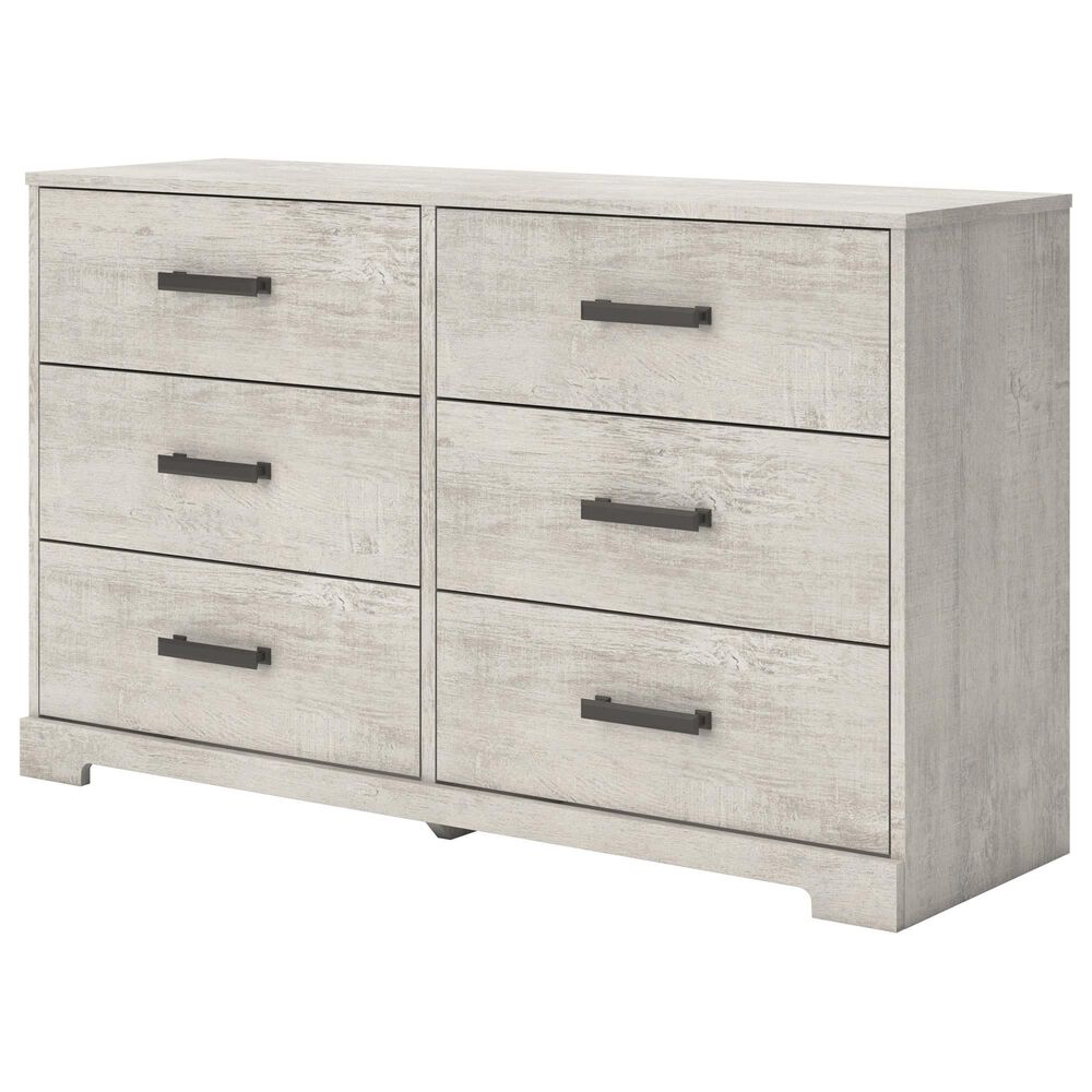 Ashley Shawburn 6-Drawer Dresser in Light Gray, , large