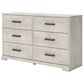 Ashley Shawburn 6-Drawer Dresser in Light Gray, , large
