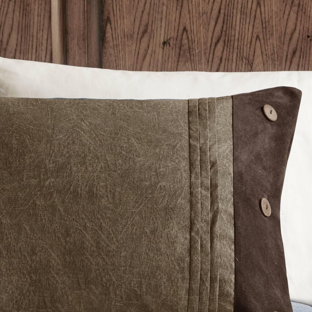 Hampton Park Boone 7-Piece California King Standard Faux Suede Comforter Set in Brown, , large