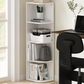 HOMLUX 4-Tier Corner Open Shelf Bookcase in White, , large