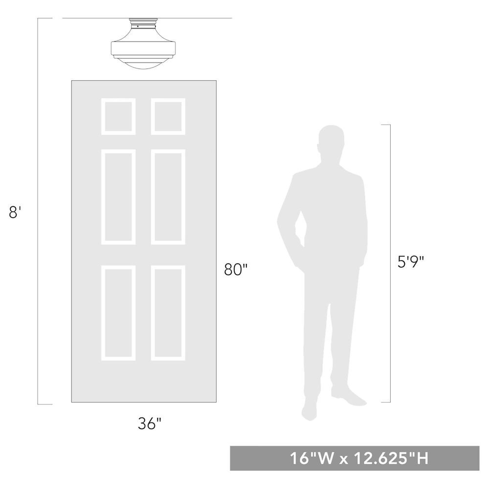 Golden Lighting Ingalls Large Semi-Flush with Vintage Milk Glass in Modern Brass, , large