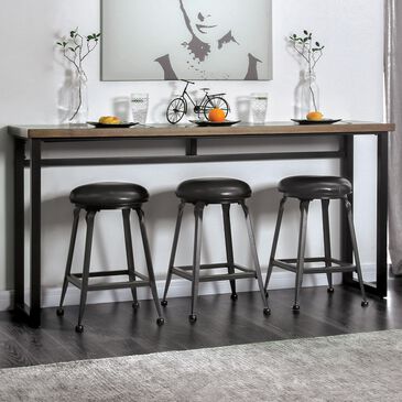 Furniture of America Ross 4-Piece Counter Height Dining Set in Black, , large