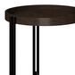 Golden Wave Furniture Huron Round Side Table in Dark Brown and Black, , large