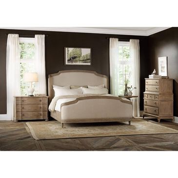 Hooker Furniture Corsica King Upholstery Shelter Bed in Beige, , large