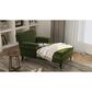 Jennifer Taylor Home Alana Chaise Lounge Chair in Olive Green Velvet, , large