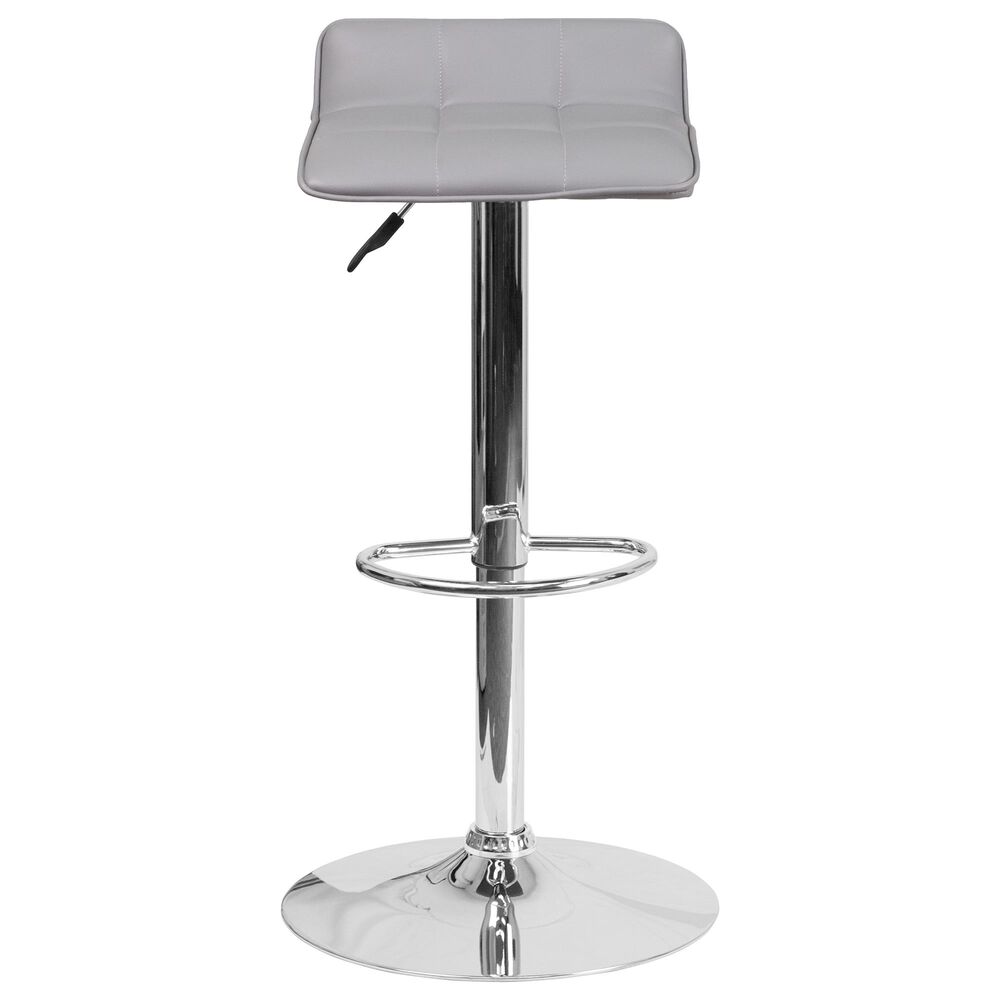 Flash Furniture Adjustable Height Barstool in Gray, , large