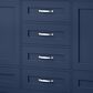 Lexora Home Dukes 72" Double Bathroom Vanity in Navy Blue with 2 cm White Cultured Marble Top and Rectangular Sinks, , large