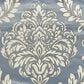 J. Queen New York Lorenzo 40" x 21" Window Ascot Valance in Blue and Cream, , large