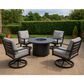 GatherCraft Hudson 5-Piece Round Firepit Chat Set in Mystic Sahara, , large