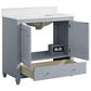 37B Claudine 36" Single Bathroom Vanity in Soft Blue with Glossy White Composite Stone Top and Backsplash, , large