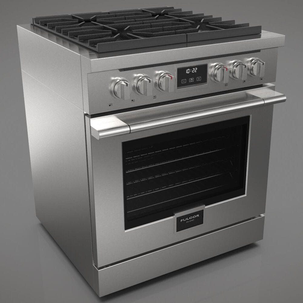 Fulgor Milano Accento 4.4 Cu. Ft. 30&quot; Professional All Gas Range in Stainless Steel, , large